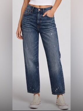 Madewell Classic Straight High-Rise Distressed Jeans Size 29